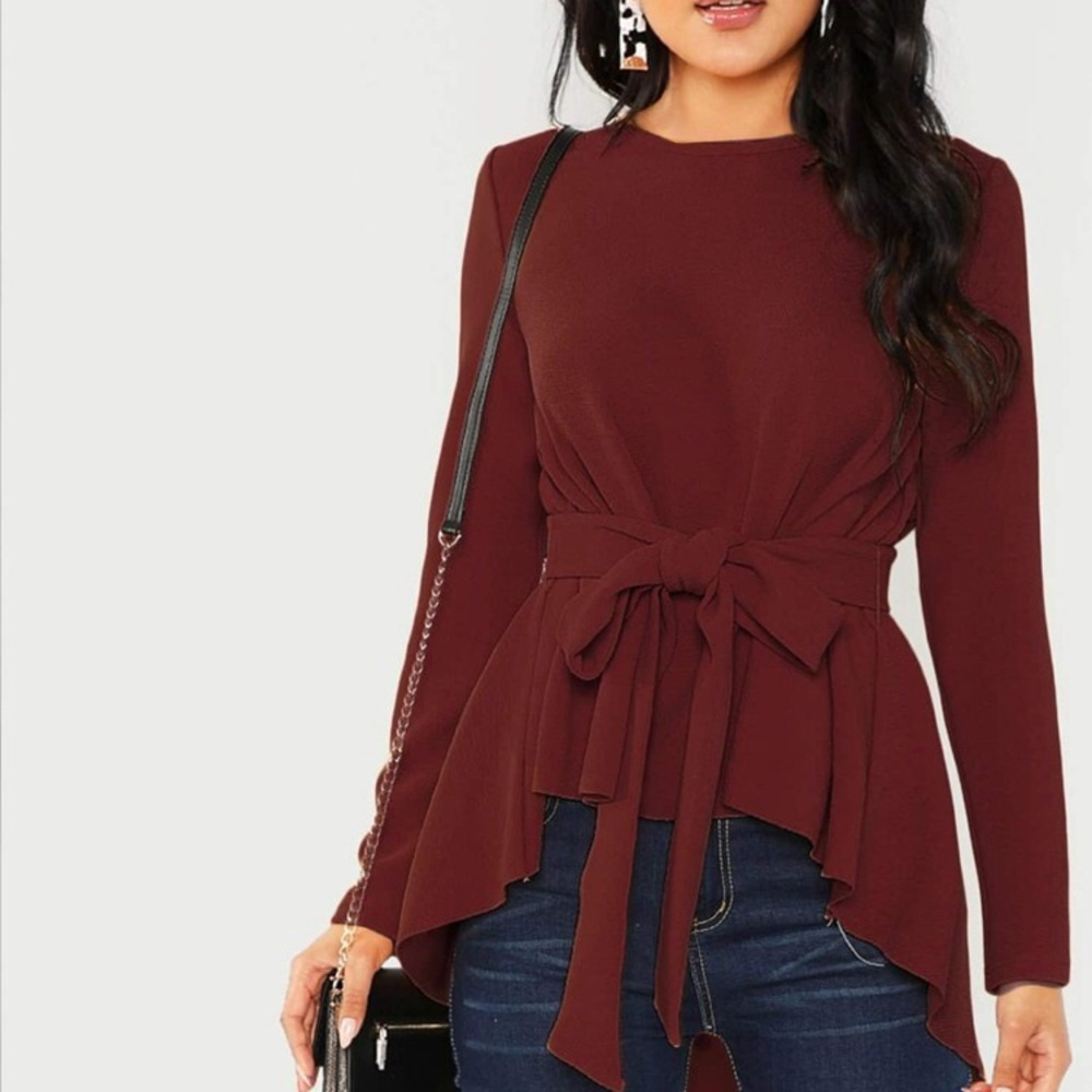 NEW SHEIN RED BLOUSE